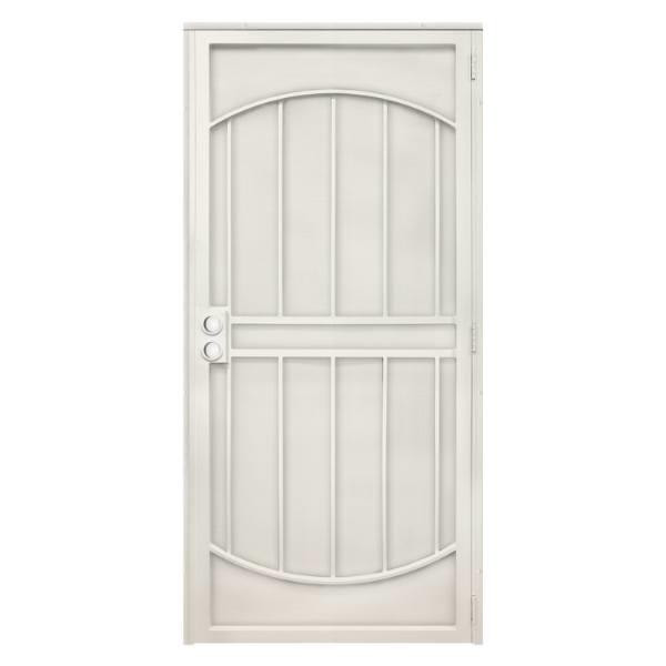 Unique Home Designs 36 In. X 80 In. Arcada Navajo White Steel Security Door