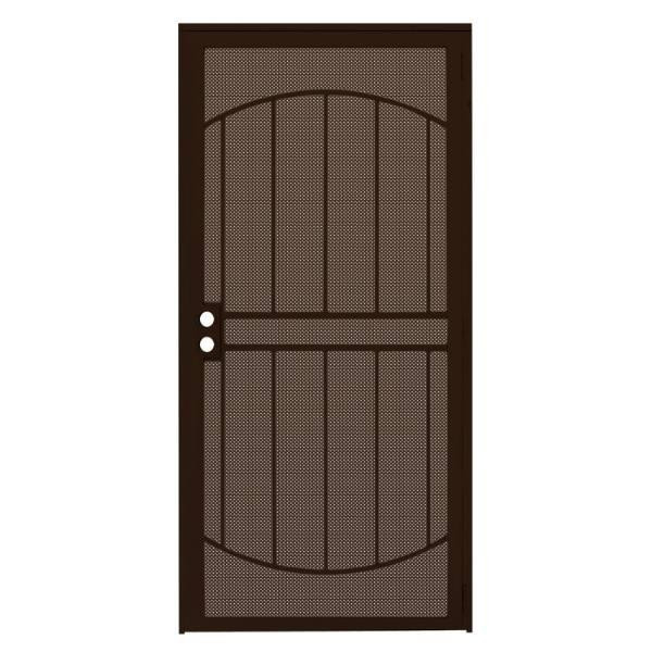 Unique Home Designs 36 In. X 80 In. Arcadamax Copper Steel Security Door