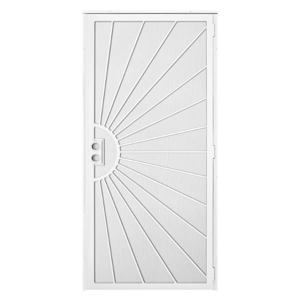 Unique Home Designs 36 In. X 80 In. Solana Navajo White Steel Security Door
