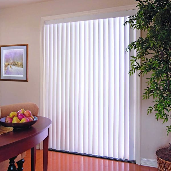 Hampton Bay Room Darkening 3.5 In Pvc Vertical Blinds White - 72 In W X 84 In L