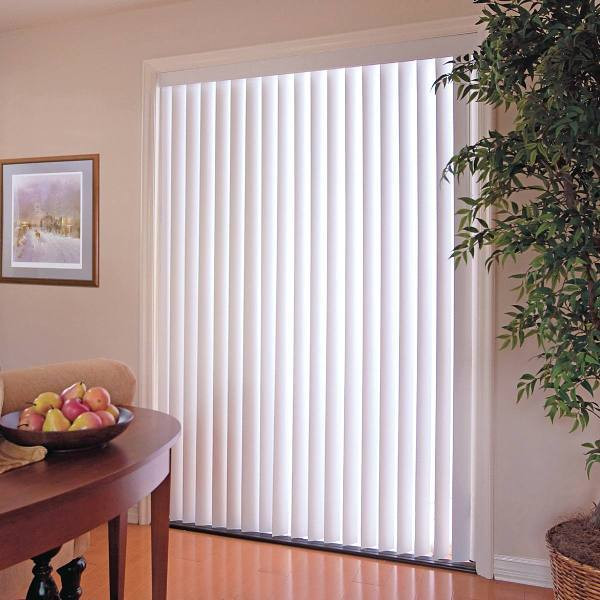 Hampton Bay Room Darkening 3.5 In Pvc Vertical Blinds White 59 In W X 60.5 In L