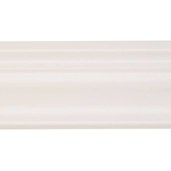 Hampton Bay 91.5in. W X 0.5in. D X 2.5in. H Crown Molding, Satin White