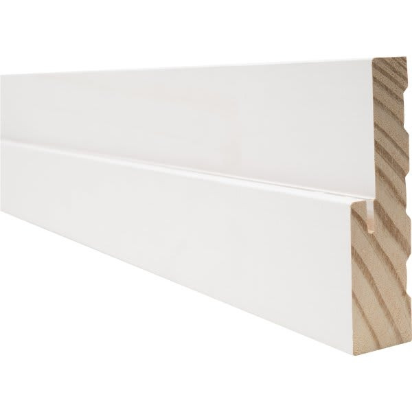 Woodgrain Distribution 4-9/16" X 82-1/4" Primed Finger Joint Exterior Right