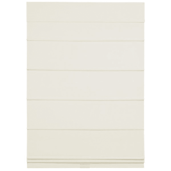 Cordless Textured Fabric Roman Shades - 48 In. W X 64 In. L, Bone