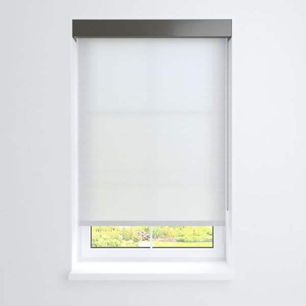Fabtex Manual Roller Shade For Windows 24"-36"W X 60"H 1% Soft Chalk Grey