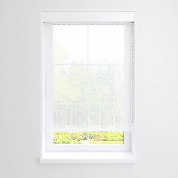 Fabtex Manual Roller Shade For Windows 36"-48"W X 60"H Finelines White