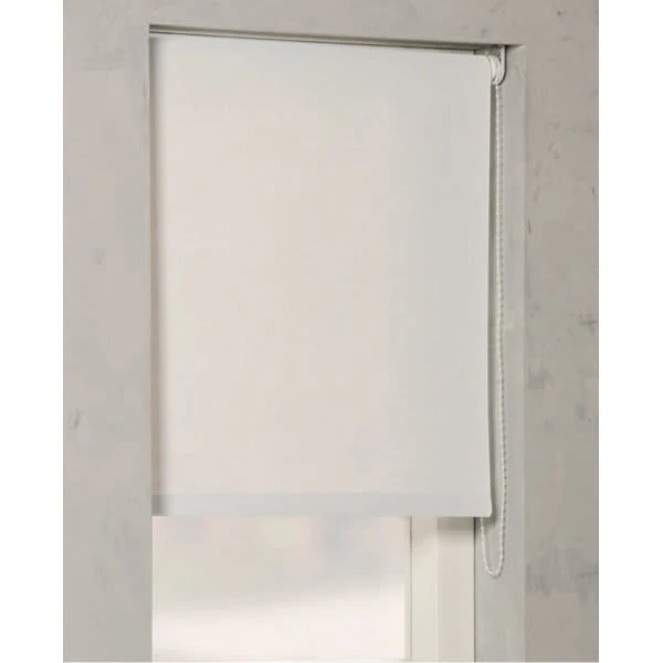 Fabtex Manual Roller Shade For Windows 48"-60"W X 60"H Blackout Blanc