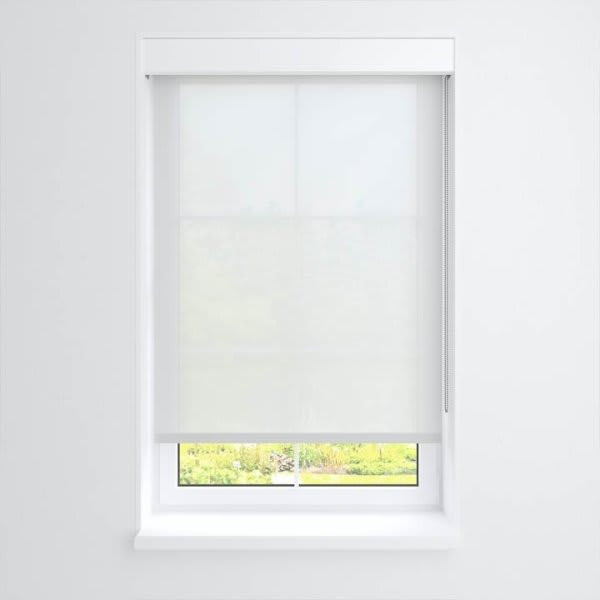 Fabtex Manual Roller Shade For Windows 48"-60"W X 72"H 5% Chalk