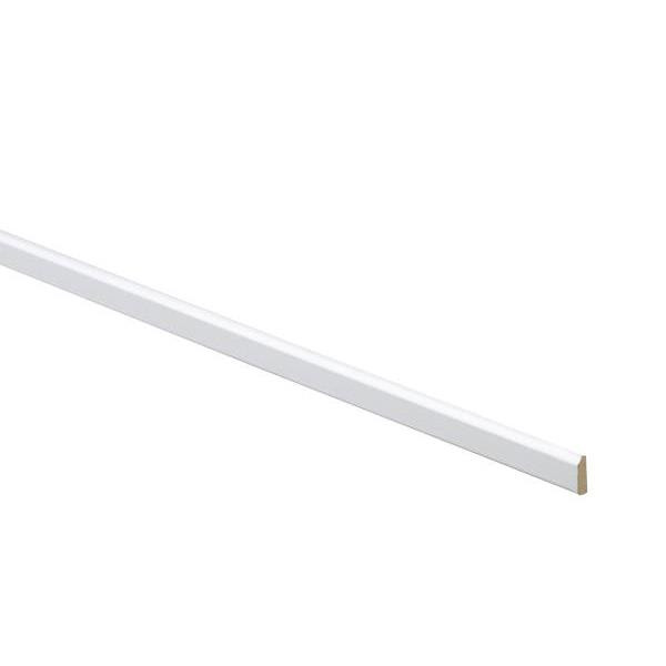 Newport 96 In. W X 0.25 In. D X 0.75 In. H Solid Wood Kitchen Cabinet Batten Molding In Pacific White
