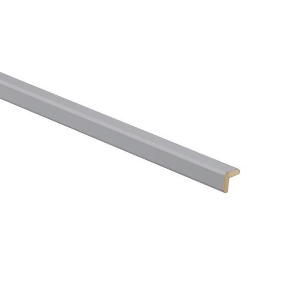 Newport 96 In. W X 0.75 In. D X 0.75 In. H Solid Wood Kitchen Cabinet Outside Corner Molding In Pearl Gray
