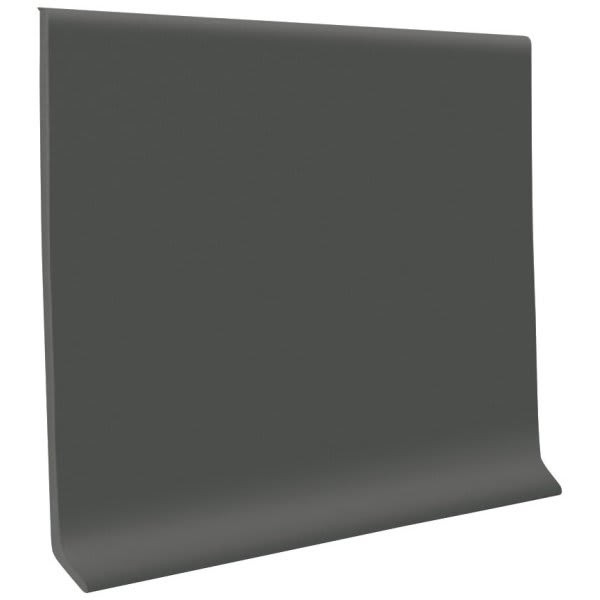 Roppe Pinnacle Rubber 1/8" Cove Base 4"X4' Charcoal, Carton Of 30