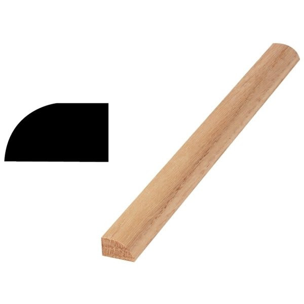 Woodgrain Distribution 127 7/16" X 3/4" X 8' Solid Oak Shoe Moulding, Package Of 5