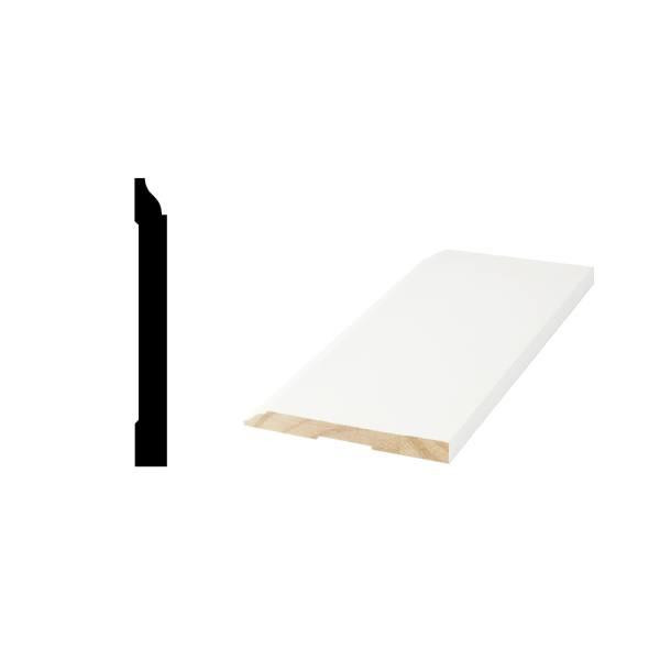 Woodgrain Distribution 618 9/16" X 5-1/4" X 8' Primed Finger-Joint Base Moulding, Package Of 5