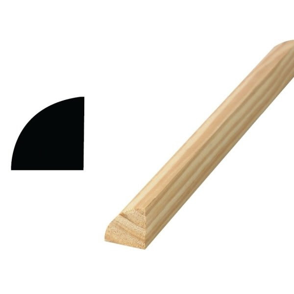 Woodgrain Millwork 103 Pine Quarter Round Moulding 96", Package Of 5