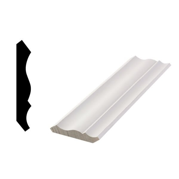 Woodgrain Millwork 51 White Pine Crown Moulding 9/16x3-1/4x96", Package Of 5