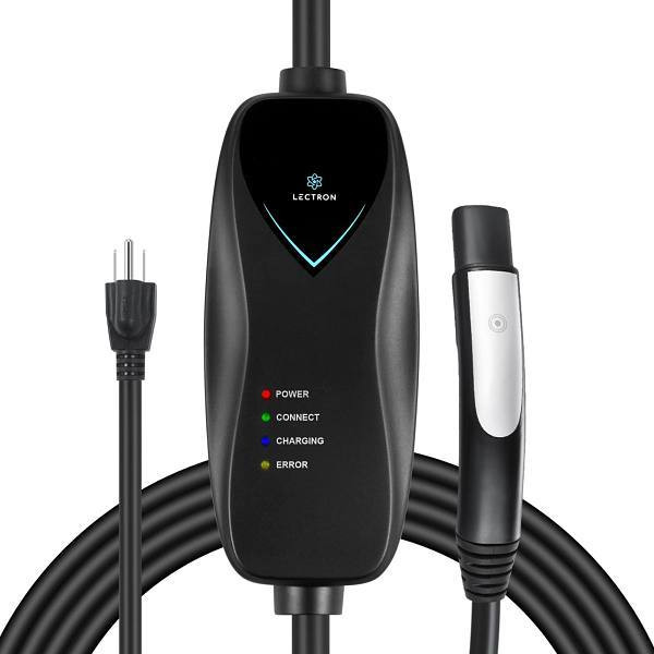 Lectron Level 1 Tesla Charger 110v 15 Amp Nema 5-15 Plug 16ft Ext Cord Portable