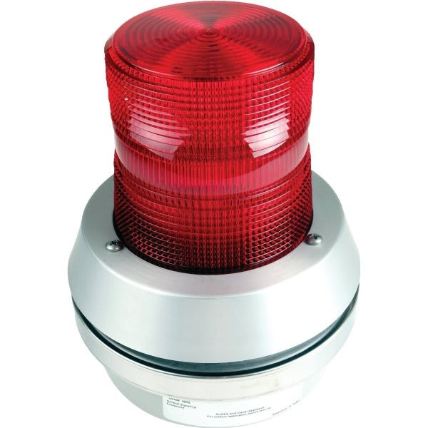 Edwards Signaling Flashing Beacon W/Horn 120v Ac Red
