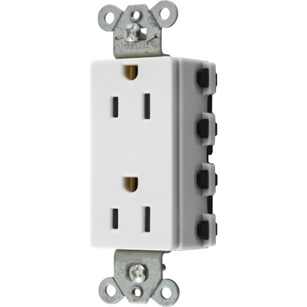 Hubbell Snap-On 20 Amp 125 Volt Extra Heavy Duty Decorator Snapconnect Duplex Standard Outlet (Ivory)