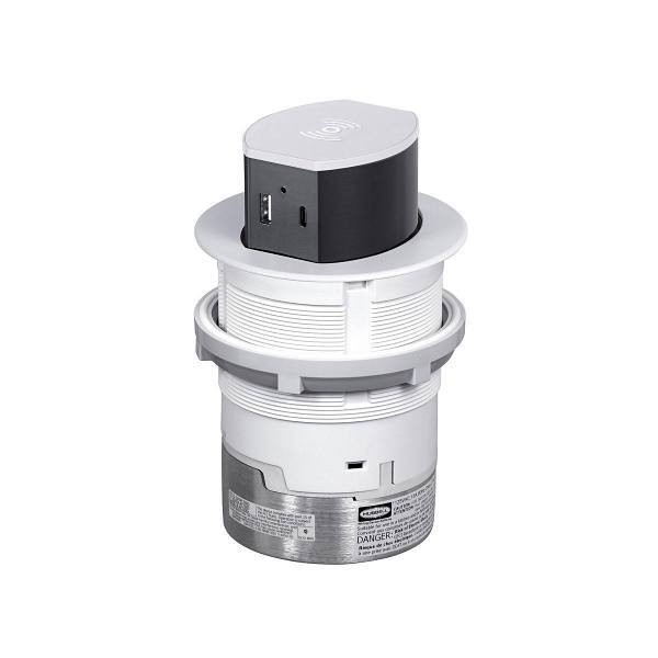 Hubbell Wiring 15 Amp 125 Volt Countertop Outlet Wireless Charging White