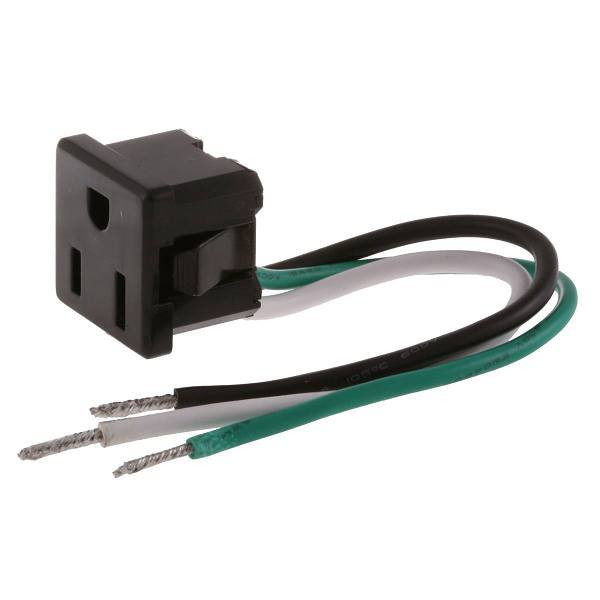 Hubbell Wiring Tradeselect Strgt Bld 15a 125v Snap-In Recp Black Package Of 10