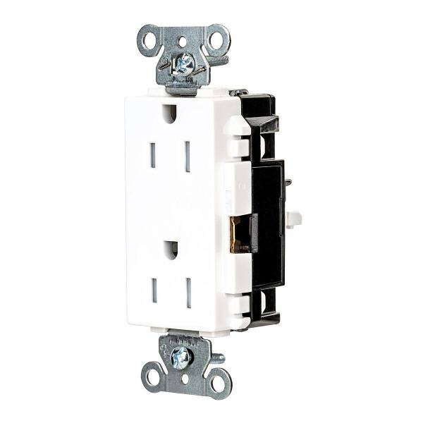 Hubbell Wiring Edgeconnect 15a 125v Tmpr Res Com Deco Recp Whte Package Of 10