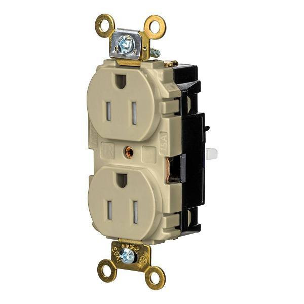 Hubbell Wiring Devices Edgeconnect 15a 125v Xhd Spec Tr Rec Ivry Package Of 10