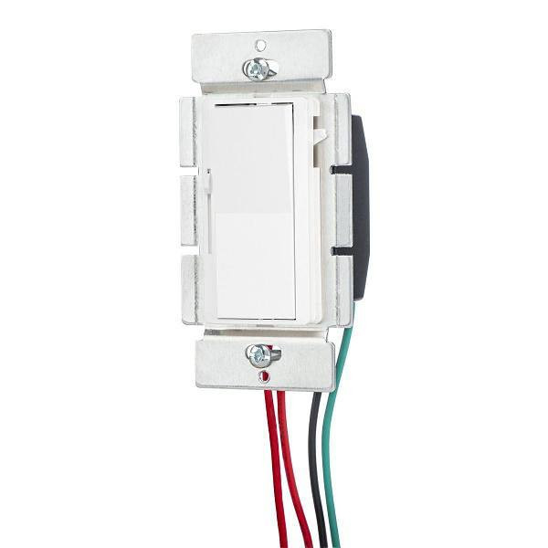 Hubbell Wiring Single Pole 3-Way 120 Volt Rocker Dimmer Switch White LCD150DW
