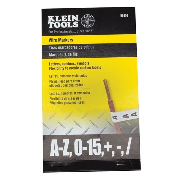 Klein Tools Black Letters, Numbers And Symbols Wire Marker Book
