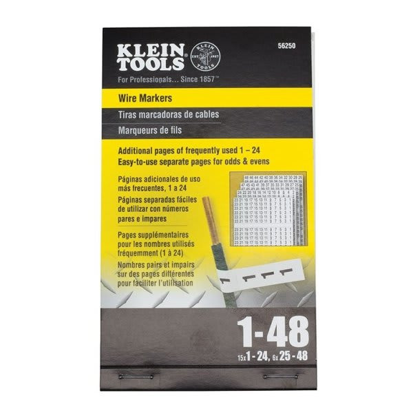 Klein Tools 1-48 Wire Marker Book