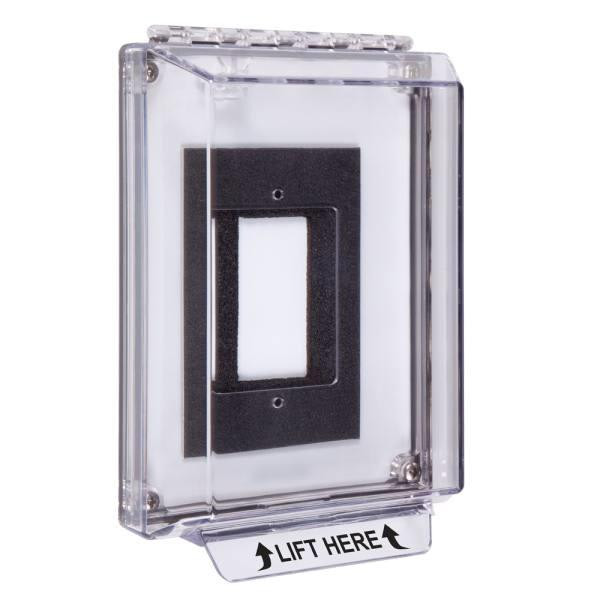 Safety Technology Universal Stopper Low Profile Fire Alarm Stopper, Backplate Flush Devices, Clear