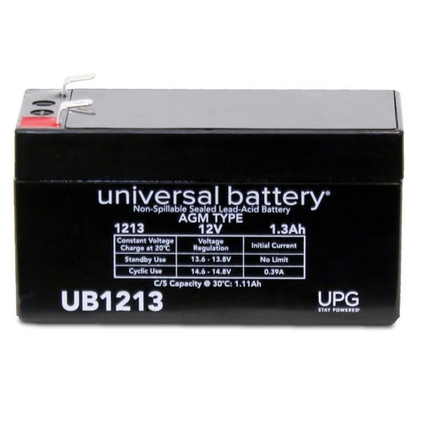 Universal Power Group 12v 1.3 Ah F1 Term Seald Lead Acid Agm Rechareagbl Battery