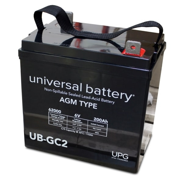 Universal Power Group 6-Volt 200 Ah L5 Terminal Sealed Agm Rechargeable Battery