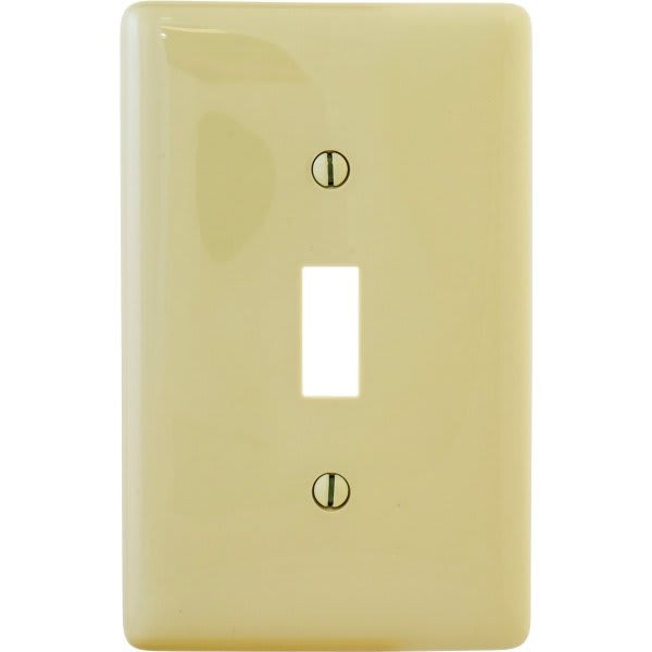Hubbell 1-Gang Nylon Toggle Wall Plate (4-Pack) (Ivory)