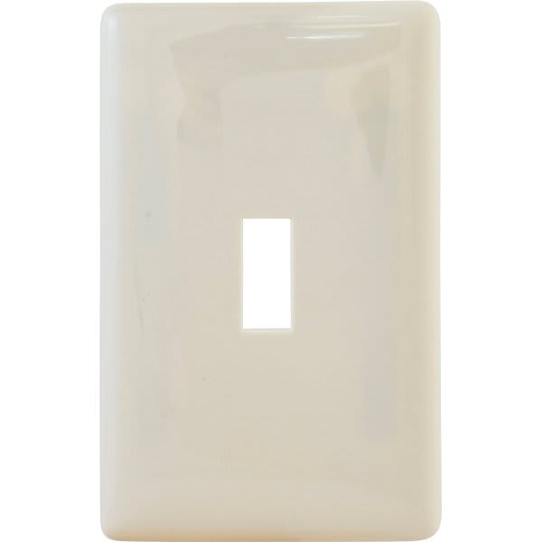 Hubbell 1-Gang Polycarbonate Toggle Snap-On Wall Plate (Light Almond)