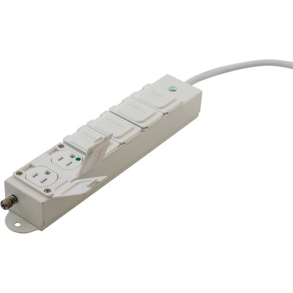 Hubbell Healthcare Outlet Assembly 6-Outlet 15 Amp Power Strip W/ 6 Ft Cord