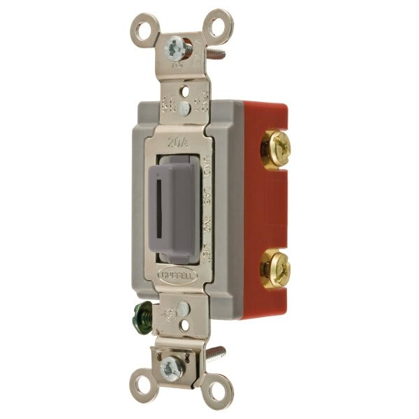 Hubbell-Pro 20 Amp 2-Position Locking Toggle Switch (Gray)