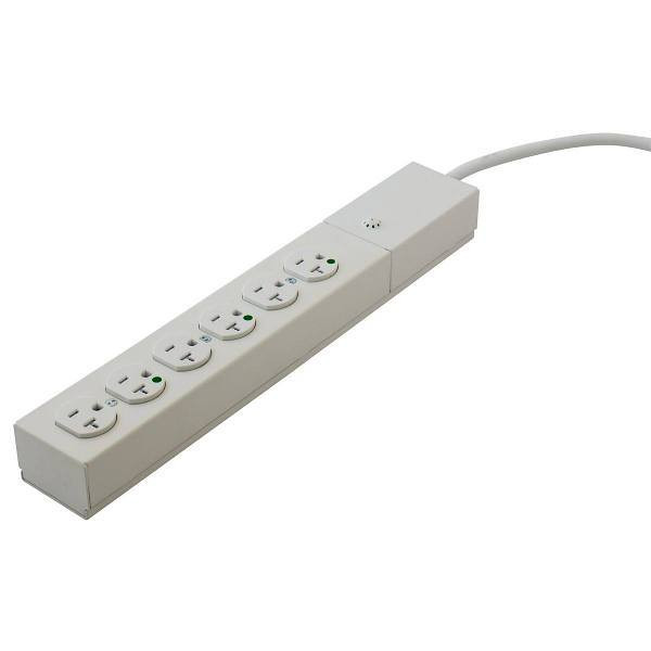 Hubbell Wiring Spikeshield 20a 6-Outlet Hospital Surge Protector 15' Cord