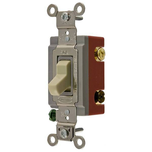 Hubbell Wiring Single Pole 3-Way 120/277v X Hd Ind Tog Sw Ivry Package Of 10