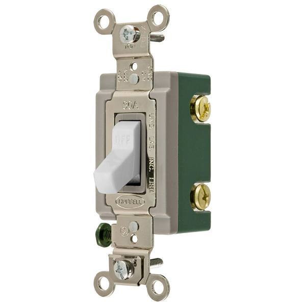 Hubbell Wiring Double Pole 30a 120/277v X Hd Ind Tog Switch White Package Of 10