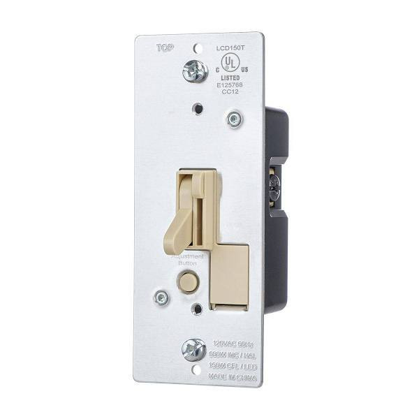 Hubbell Wiring Single Pole 3-Way 120v Toggle Dimmer Switch Ivory
