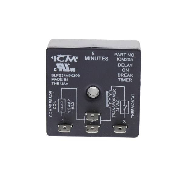 Aaon 18-30 Vac Delay-On-Break Timer W/4 Terminals & 5 Min Fixed Time Delay Relay