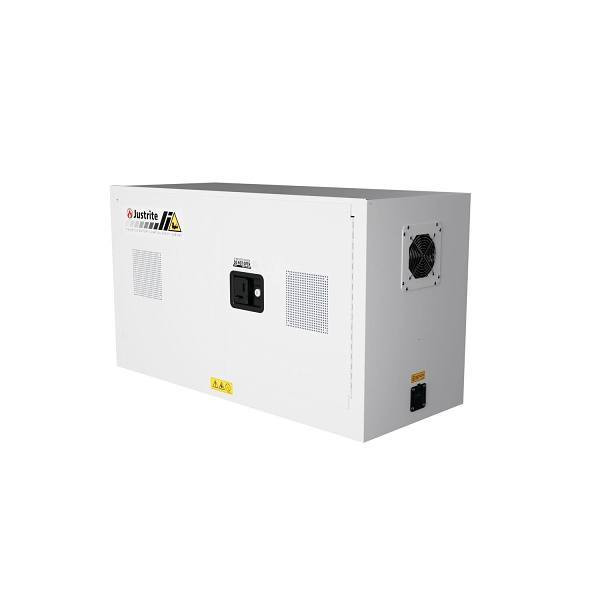 Justrite Lithium-Ion Battery Charging Cabinet For 8 Receptacles, 4kwh Tecr Capacity, Gray