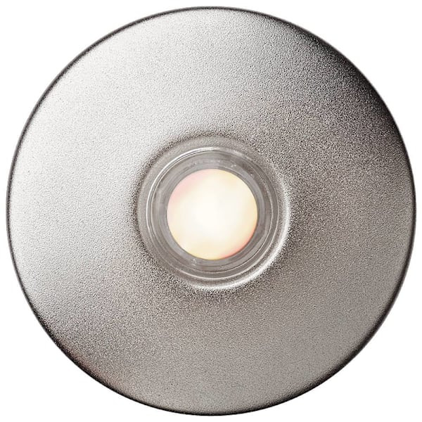 Newhouse Hardware 2.5" Lighted Round Door Chime Button, Satin Nickel