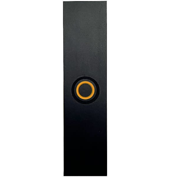 Newhouse Hardware 5" Rectangular Lighted Metal Doorbell Button, Black