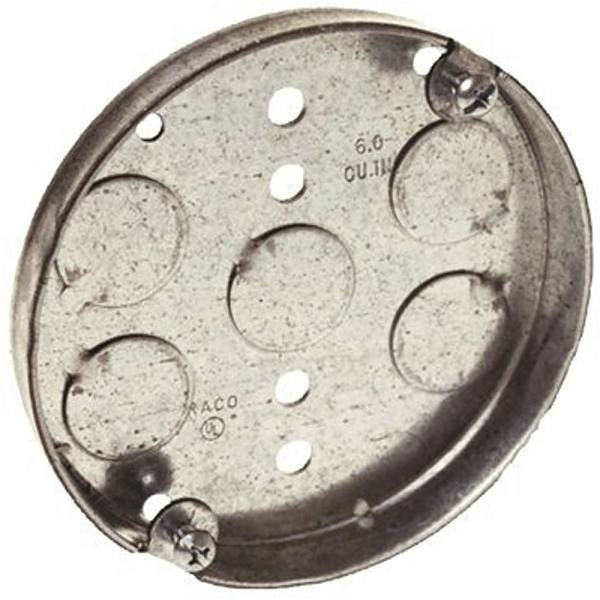 Raco 4" Round Ceiling Pan, Drawn 1/2" Deep 5 X 1/2" Ko