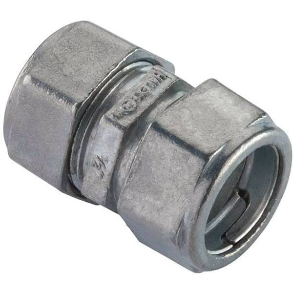 Halex 1/2" Electrical Metallic Tube Compression Coupling, Package Of 5 22221