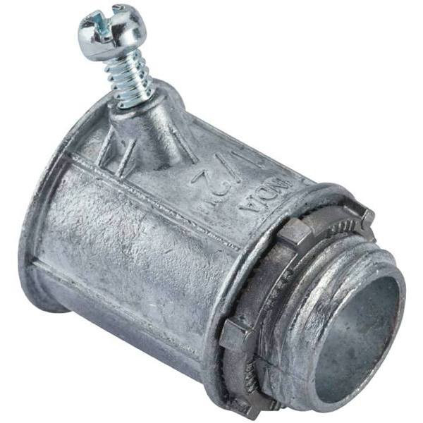 Halex 1/2 In. Flexible Metal Conduit Set, Screw Connector