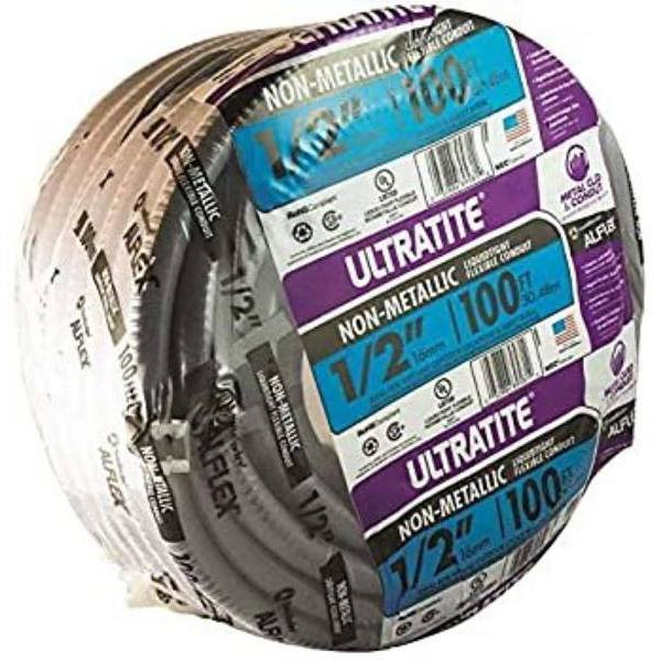 Southwire Ultratite Liquidtite Flexible Non-Metallic PVC Conduit, 1/2" X 100'