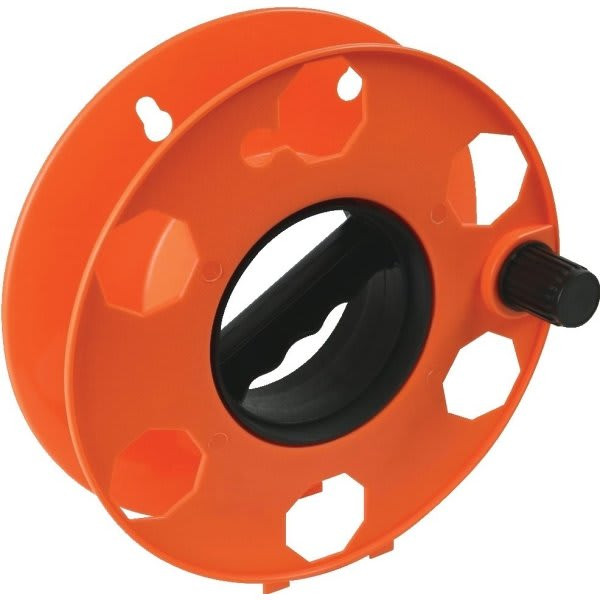 Prime Wire & Cable Portable 100 Ft Cord Storage Wheel (Orange)