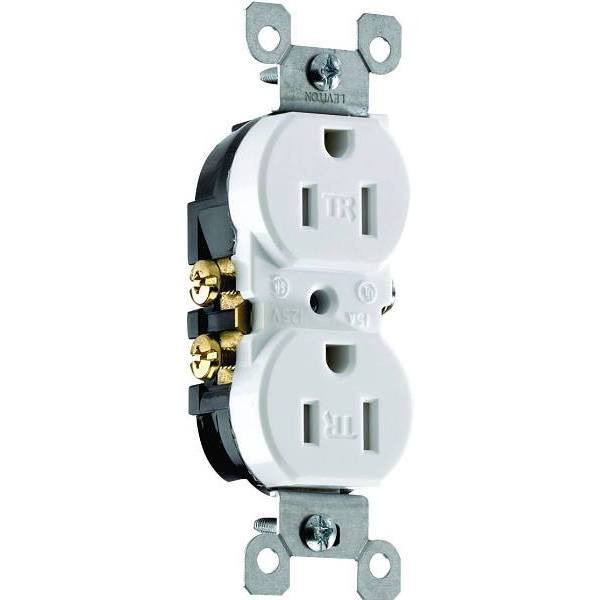 Leviton 15 Amp Weather And Tamper Resistant Duplex Outlet White